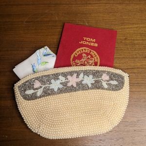 Vintage Pearl Beaded Clutch